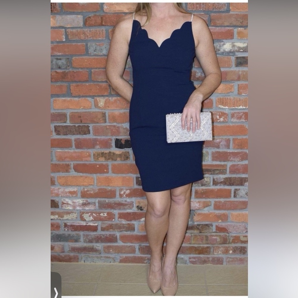 Karl Lagerfeld Deep Blue Fabric Dress Size 8